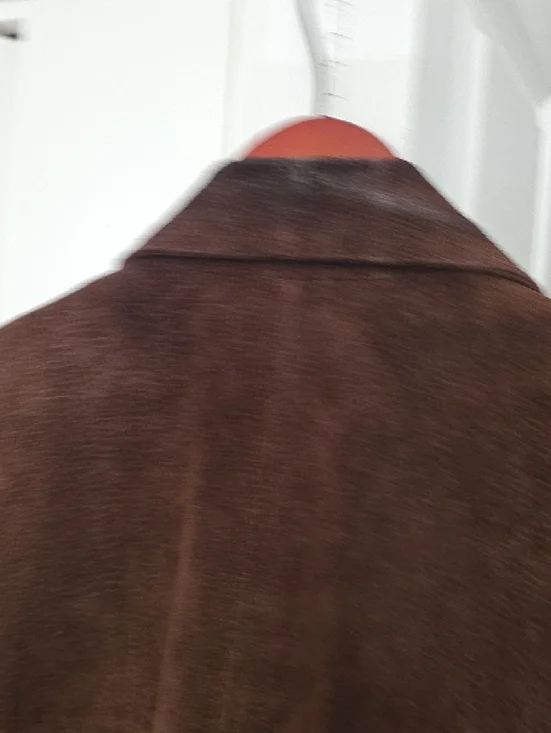 Style & Co. Women's Brown Suede Button-Front Pea Coat - Picture 14 of 14